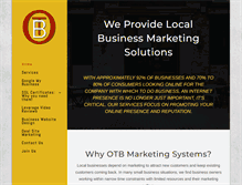 Tablet Screenshot of otbmarketingsystems.com